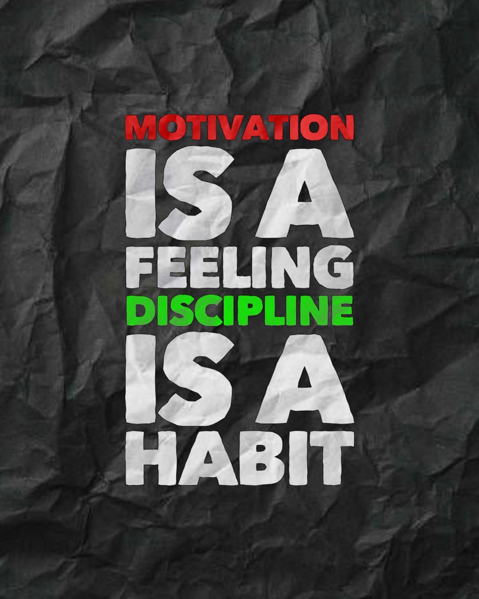 MochaMasculine's tweet image. 💥 Motivation vs Discipline

Motivation fades. Discipline doesn’t.
Motivation is the spark — discipline is the engine. 🚀
Don’t wait to feel ready. Build habits that make you unstoppable.

Every rep, every meal, every decision counts. Stay locked in. 💪

#DisciplineOverMotivation