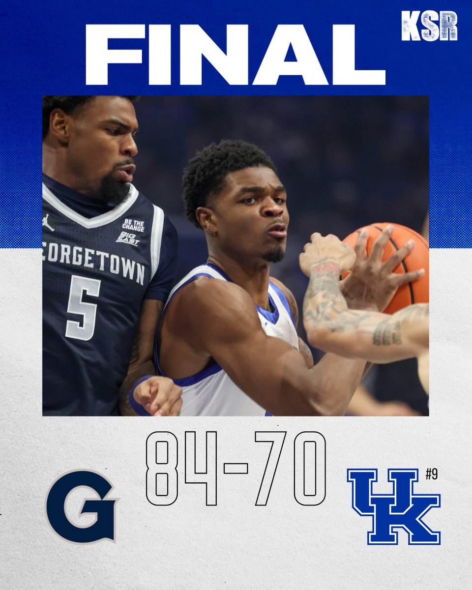 KSRonX's tweet image. Kentucky goes down in the final preseason exhibition, 84-70.

on3.com/teams/kentucky…