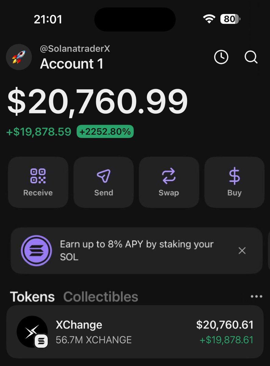 sol__trader01's tweet image. #XCHANGE is printing massive profits on my Alpha telegram group 🚀🏆💰 as analyzed earlier 🤝🏆🚀

If you’re in my  tg group your copy trade would have been on same profit as I am.

Ca: 9HAZrXJx5QXzBfJynRQXkHr9DG4Kk8dzuuQnMfz6pump