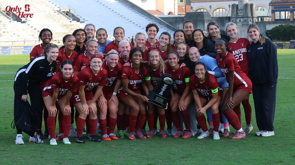 GoStanford's tweet photo. Regular season ACC CHAMPS.

🏆 » @StanfordWSoccer 

#GoStanford https://t.co/SJnVAxSGGN