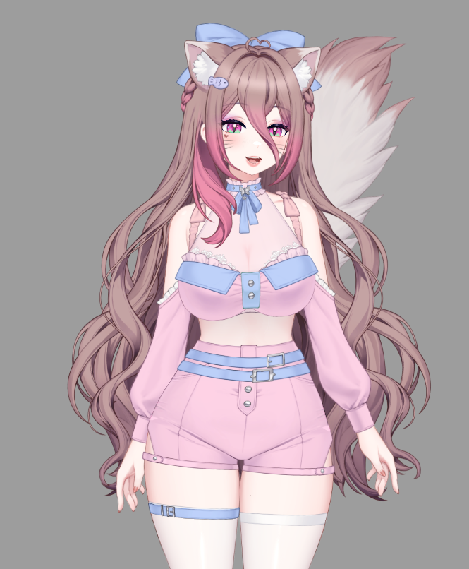 CynNyaaa's tweet photo. This Customizable Model is awesome! I love it! it is so much fun, to try everything out and took some time, but i think, i'm done for noe. I'm so in Love!*w*

#PrismCustomizableVtuber
@Akizone https://t.co/UgzDTnQqcc