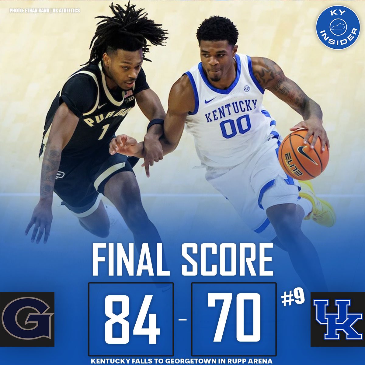 FINAL: Georgetown 84 - 70 Kentucky

The Wildcats will have the weekend to regroup before their season officially begins against the Nicholls Colonels on Tuesday, Nov. 4.