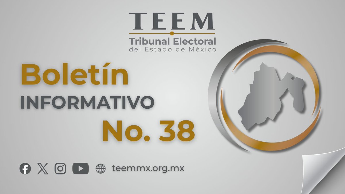 📰 #BoletínInformativo

Consulta el boletín informativo de la Sesión Pública No. 38.
🔗 Entérate aquí 👇
teemmx.org.mx/docs/sesiones/…

💻 Página Web: teemmx.org.mx/index.html