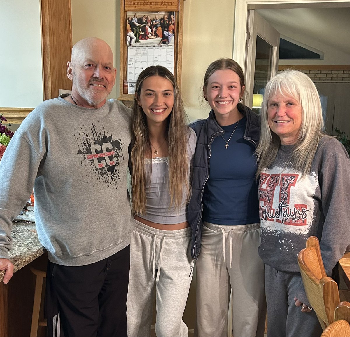 What a GREAT night!  Two of our more memorable athletes, and wonderful young ladies, came over for dinner.  The fact that they brought all the food made it even better!  Such a blessing,  some gifts never quit giving.  Thanks, Corrin and Taylor!