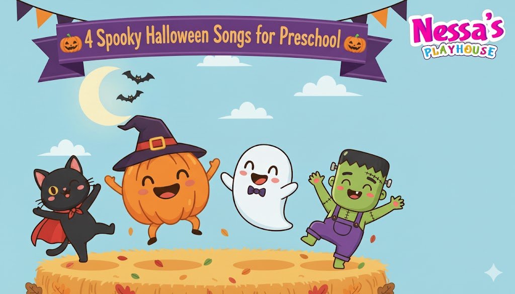 Nessasplayhouse's tweet image. 🎃  4 Spooky Halloween Songs for Preschool – action songs &amp;amp; giggles guaranteed! Perfect for parents &amp;amp; teachers  💫

👉  Watch here: [youtube.com/watch?v=Mx9GEi…]

#HalloweenSongsForPreschool #PreschoolLearning #KidsActivities #NessasPlayhouse #BrainBreaks