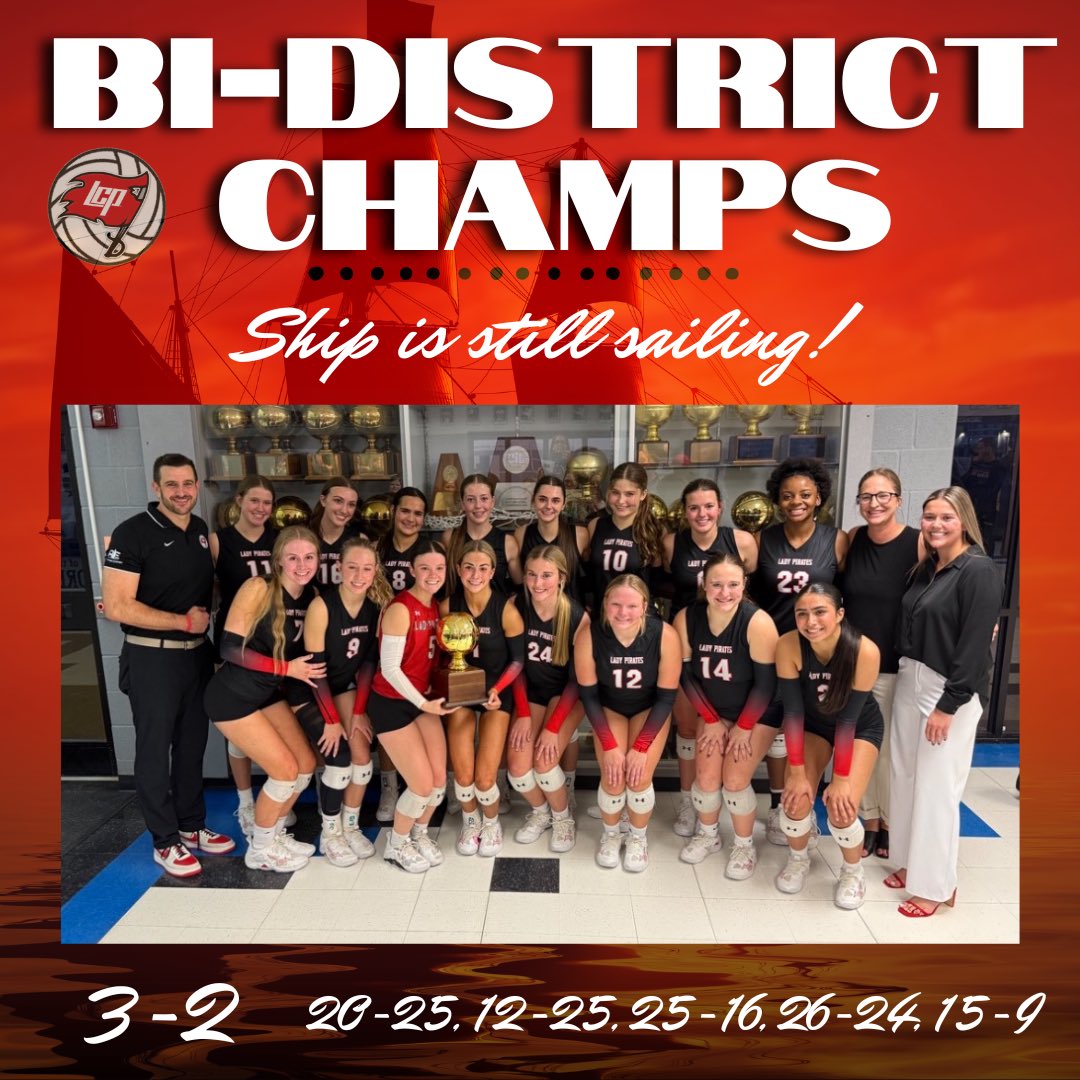 VolleyballLcp's tweet photo. It’s a great day to be a Pirate!!! 🏴‍☠️❤️‍🔥🏐
#BeBold #BeAPirate #LCPFamily https://t.co/OzsDhQFn45