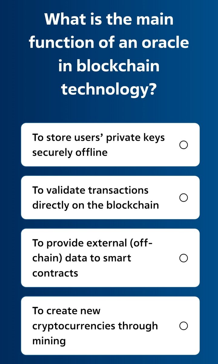 💡 Need A Clue On Today's Quiz?

The security of the entire contract execution depends on the security and truthfulness of the oracle's data source.

Learn more: spurprotocol.com/post/what-is-a…