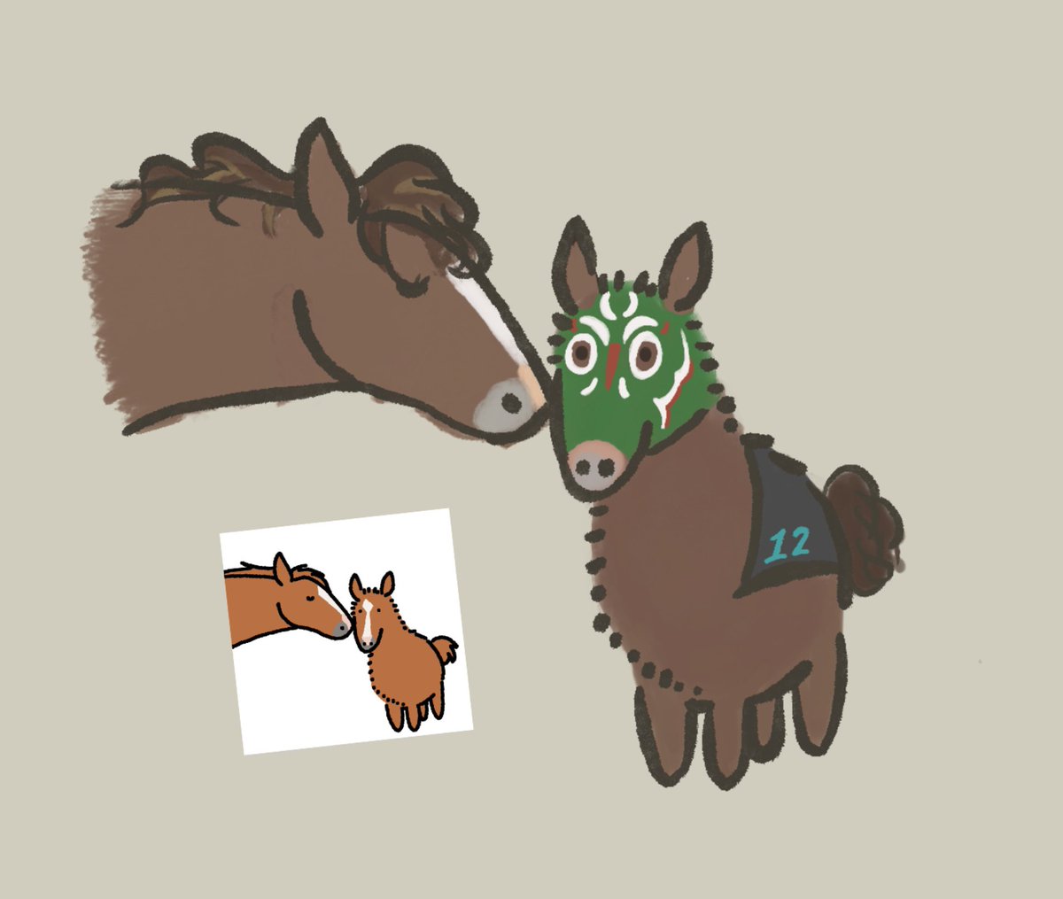 cse1ran82's tweet image. let’s be race horse like mama !