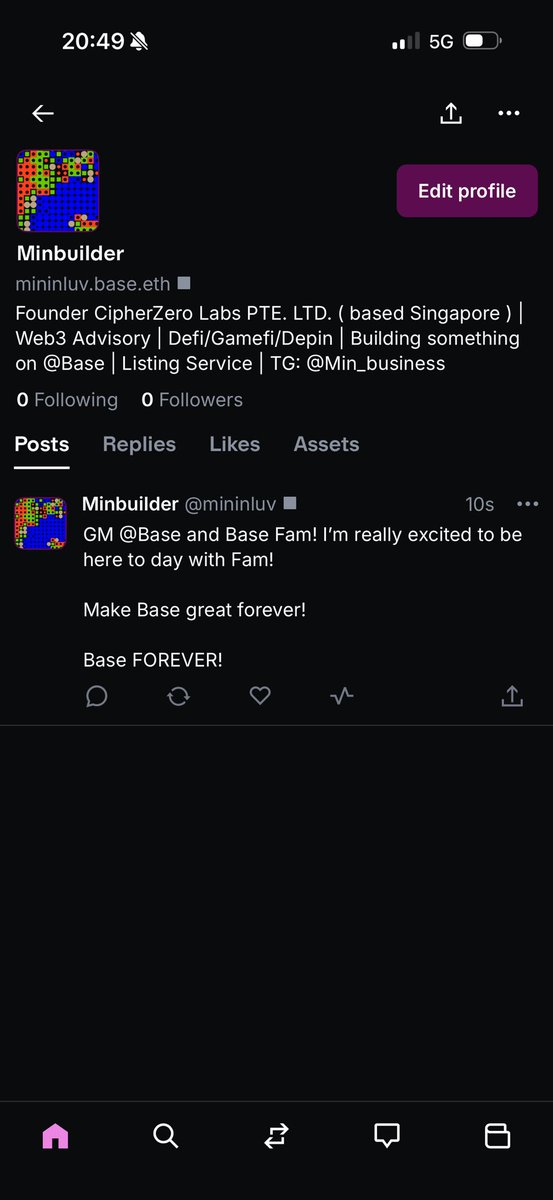 MinWeb3Games's tweet photo. @Jampzey @base @jessepollak Followed ^^ https://t.co/E5vVZ8QkaF