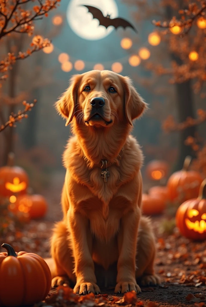 Gardien officiel du jardin hanté. Salaire : croquettes et câlins 🦴🎃

Mon costume cette année ? Golden retriever. Terrifiant, non ? 😅🎃