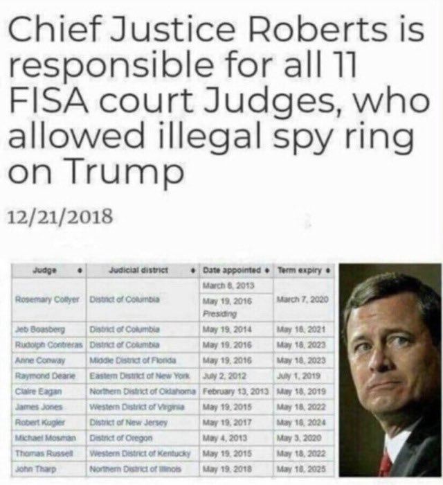 <a href="/MikeBenzCyber/">Mike Benz</a> It is time to impeach Chief Justice Roberts.