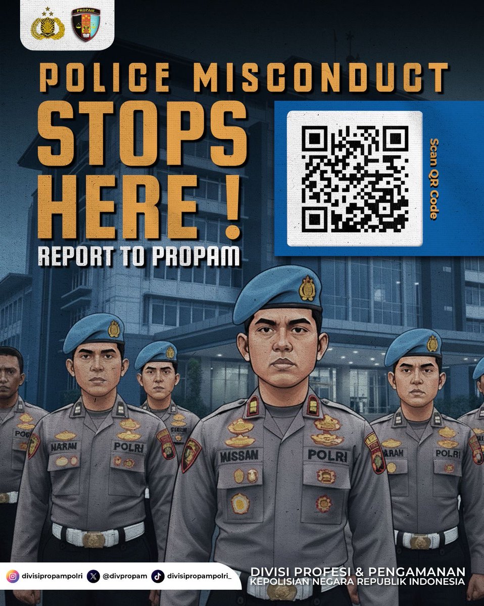 SipropamBWS's tweet photo. Layanan Pengaduan bagi masyarakat Bondowoso.
#propam #propampolri #polriuntukmasyarakat #polresbondowoso https://t.co/4roUuHzA4k