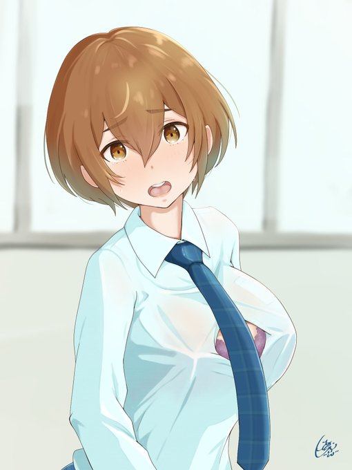 ボタンが飛んだ?ネクタイで隠せば大丈夫だよ?ホラね? 