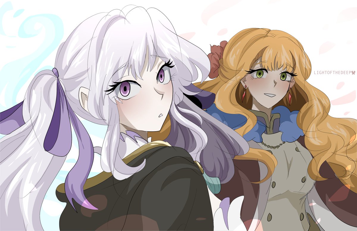 lightofthedeep's tweet image. haven&apos;t drawn the girls in a hot minute :&apos;) #BlackClover #ブラッククローバー #ブラクロ