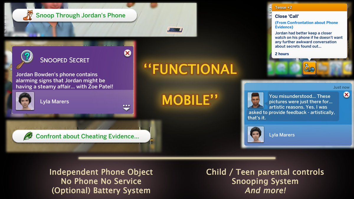 Of course Jordan, those ❤️‍🔥 pictures from not-your-wife were there for 'artistic reasons'. Why else indeed?

Your Sims better mind where they leave their phone to charge, because "Functional Mobile" hits the early access shelves now