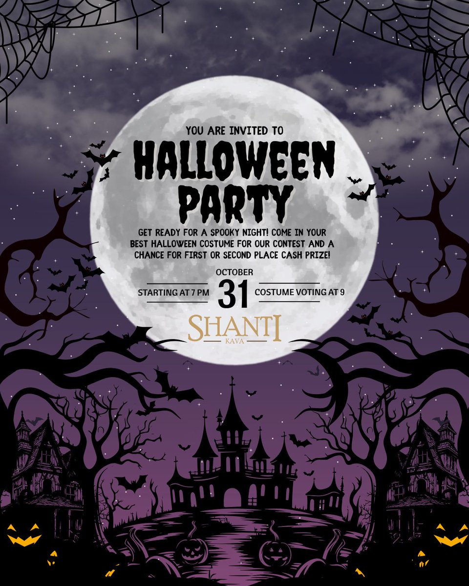 shantikava's tweet image. Join us for a thrilling Halloween bash beginning at 7 PM! Make sure to participate in our costume contest, where voting will start at 9 PM. 🎃 Fantastic cash prizes are waiting for the best two costumes! 

#HalloweenParty #CostumeContest #SpooktacularFun #kavabar #kavacommunity