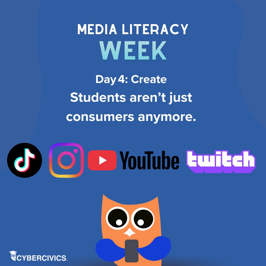 cybercivics's tweet image. What if your students became publishers, YouTube hosts, meme‑makers with purpose? Our hands‑on lessons bring media‑making into the classroom.

cybercivics.com/scheduledemo

#MediaLiteracyWeek #CreateMedia #StudentVoice #DigitalCitizenship #CyberCivics #EdTech