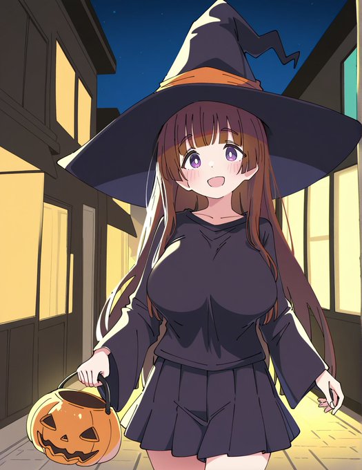 ひなちゃんハロウィン(魔女コスプレ) 