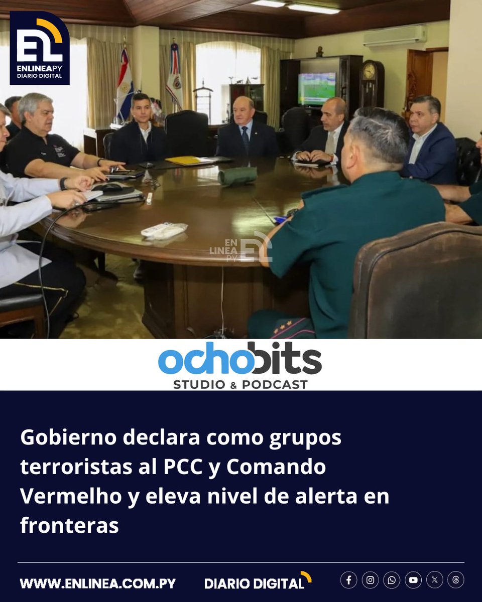 enlinea_py's tweet image. El Consejo Nacional de Defensa (Codena) anunció que se reforzará la presencia militar en la frontera y se incrementarán las medidas de seguridad en las penitenciarías. El anuncio se dio luego del megaoperativo en Río de Janeiro contra el Comando Vermel...
enlinea.com.py/gobierno-decla…