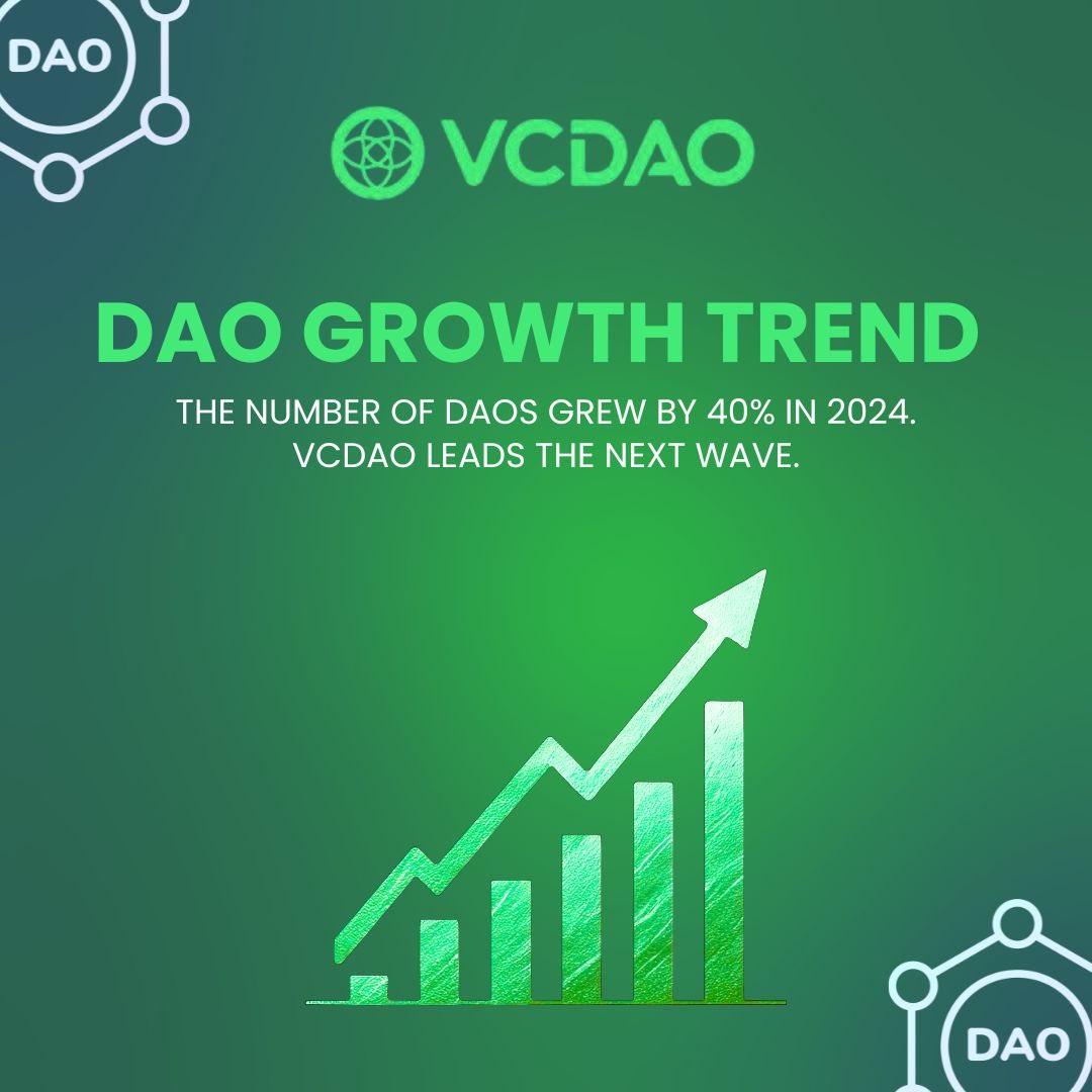 vcdao_official's tweet image. DAO Growth Trend 📈

The number of DAOs grew by 40% in 2024. VCDAO leads the next wave.

Join us at 👉  t.me/VCDAOofficial
X: x.com/vcdao_official  
Instagram: instagram.com/vcdaoofficial/

 #DAOTrends #VCDAO #BlockchainDAO #CryptoFuture #DecentralizedWorld