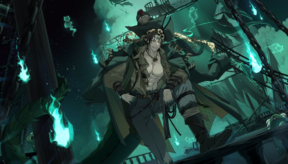 HAPPY AUSTRALIAN HALLOWEEN!! 🎃💚

Ghost pirate croc and his little hatching sailing to your shores ⛵️👻

Can you spot ALL of the hatchlings? 👀💚

ART : loxtix