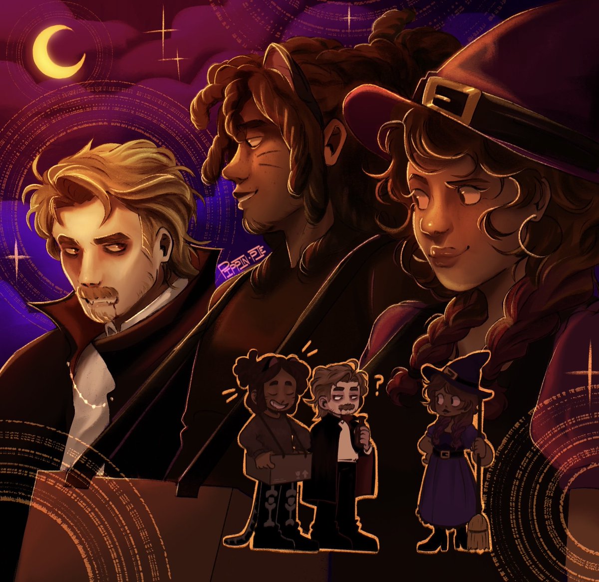 pippin_pie's tweet image. Happy Halloween, pod people!! 🎃 🕸️ 
-
@DocJWatsonMD 
-
#sherlockandco #fanart #Halloween #Procreate
