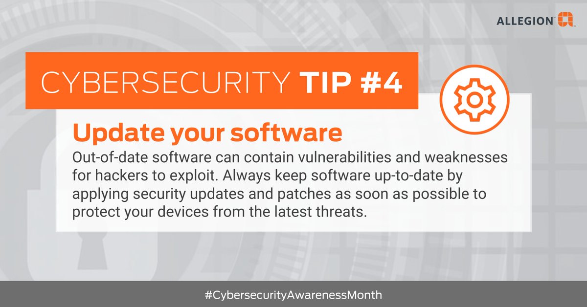 It’s the last day of #CybersecurityAwarenessMonth, and we’re leaving you with one final tip: Update your software.

Keeping your software current is a simple but powerful defense against cyber threats. Stay proactive and protect your devices by making updates a priority.