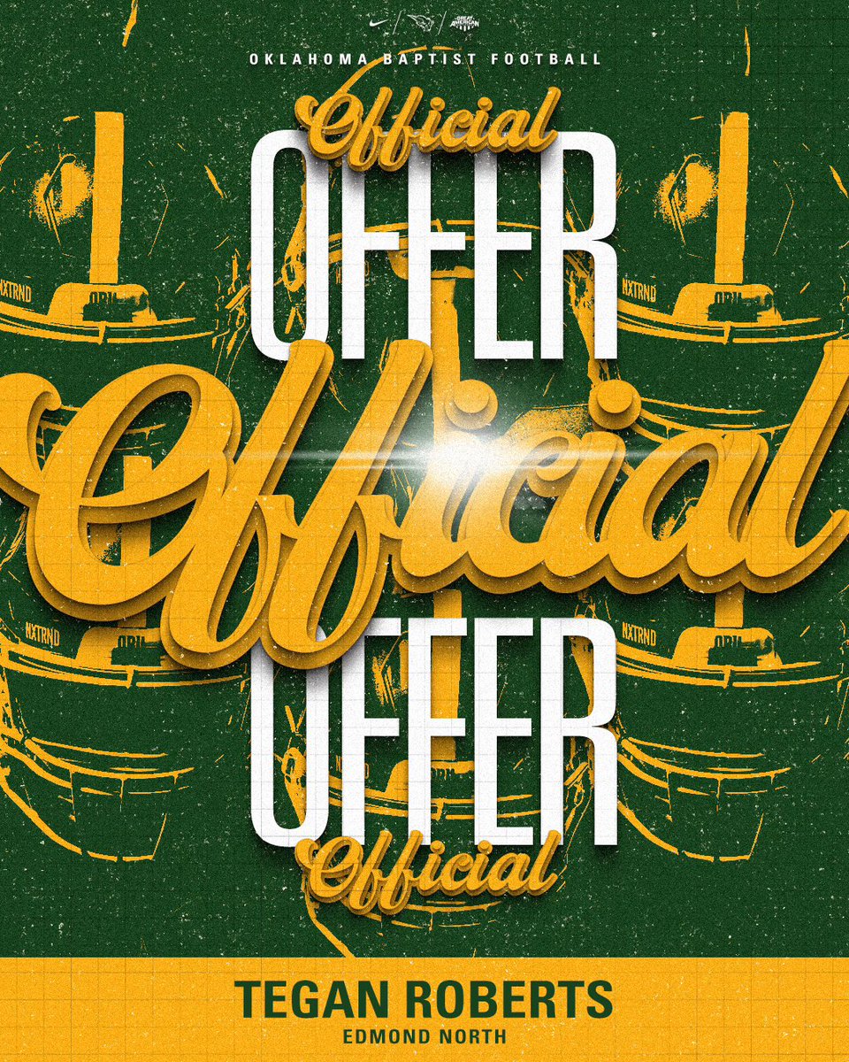 TeganRoberts54's tweet image. Extremely blessed and excited to receive my 7th offer to continue my education and athletic career from Coach Gothard
@OBU_Football!
@RecruitNorth @CarterWhitson @kjbreckenridge @jhasz_53 @joelblume @collinclay_ @TCaid @Kyler_Arter @willtaylor105
