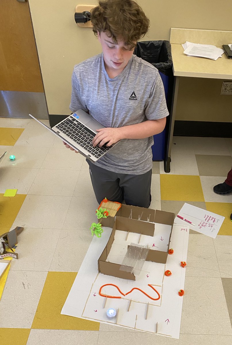 7th grade STEM students designing mazes for their Sphero robots <a href="/StreetsboroMS/">Streetsboro Middle School</a>