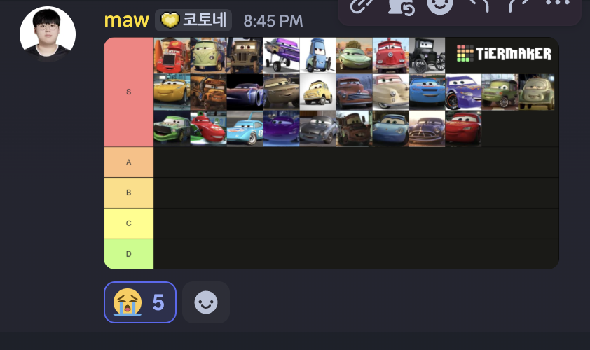 Godforn0w's tweet photo. what do you think the context of this Tier list is? #mawfia #147cm #lovesosaa #Thepod https://t.co/iy14K5wfEt