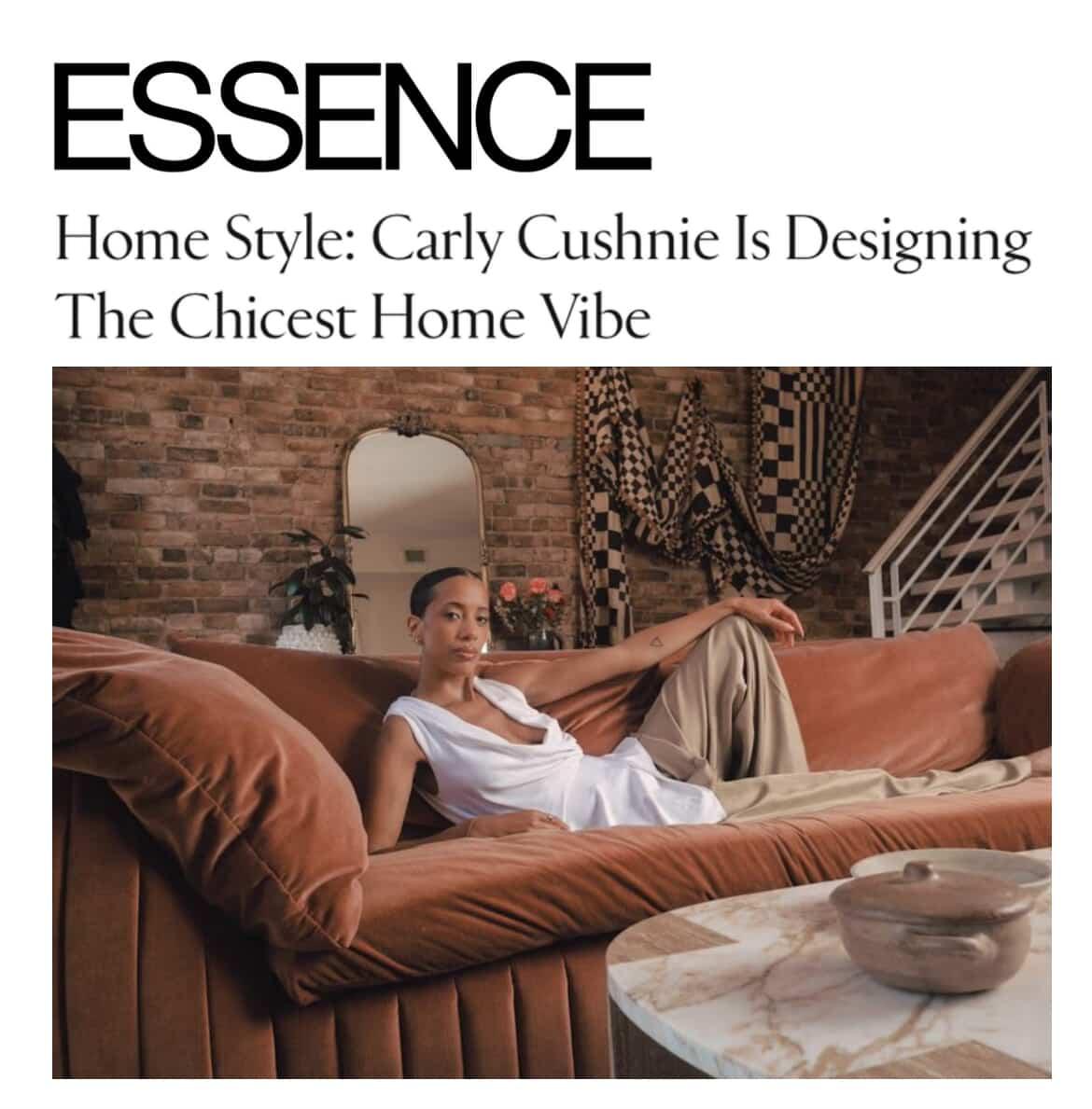 Designer Carly Cushnie creates her own professional lane where personal style and interior design meet. #CarlyCushnie #Fashion #Stylist #InteriorDesign #Essence #Elevate