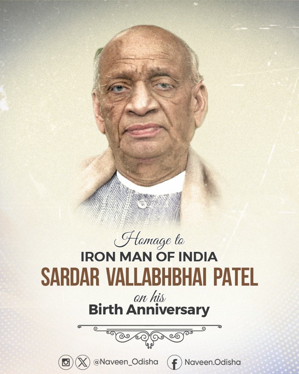IPSvinaysingh's tweet image. लौहपुरुष सरदार वल्लभभाई पटेल जी की जयंती पर शत्-शत् नमन🙏
#sardar_patel