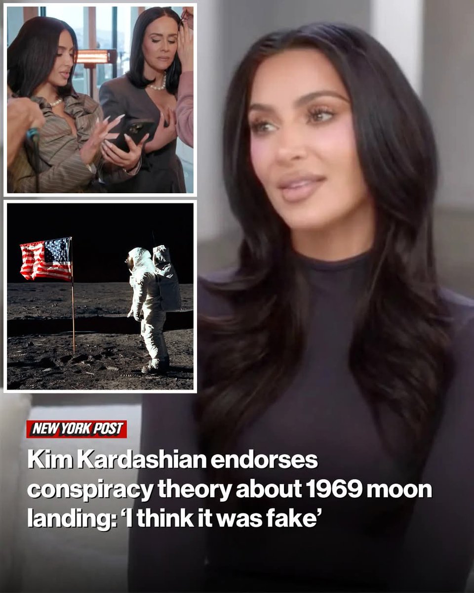 gman5180's tweet image. Kim Kardashian thinks that the 1969 moon landing was "fake". 🤔

Do you agree with her? Or, is she WAY off? 
Moon landing...REAL or FAKED? ❓❓