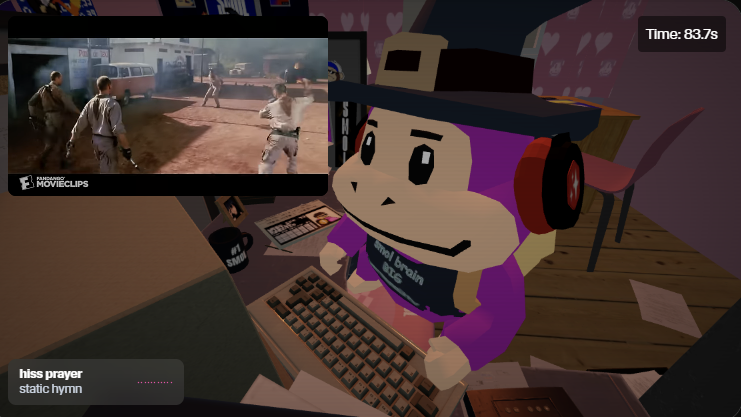 lmao the ai frens from <a href="/Treasure_DAO/">Treasure</a> stream video clips on youtube and comment on them as the video plays. unique idea.