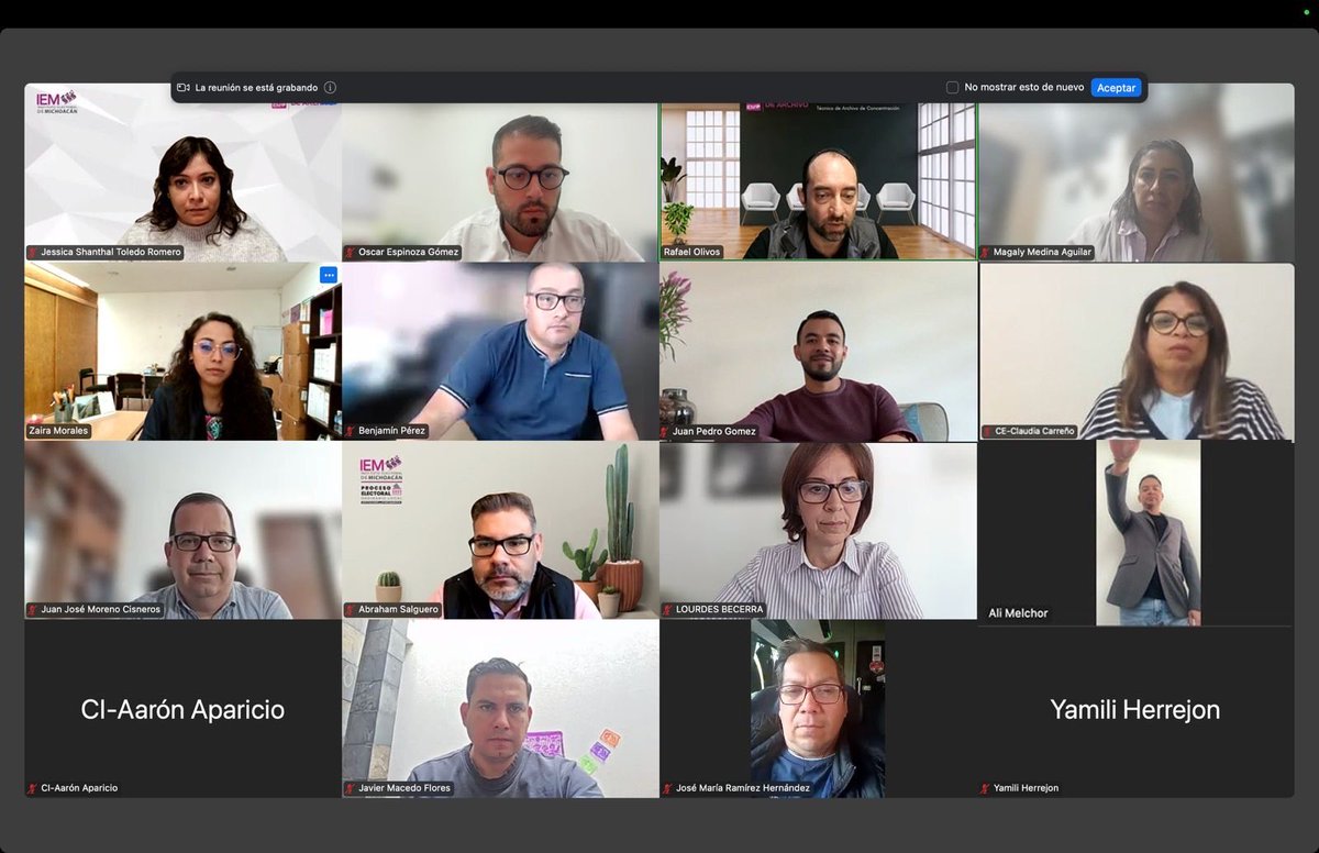 El día de hoy ya se acabó la sesión ordinaria del grupo interdisciplinario de archivo de IEM, en el que se aprobó el 1ero Y 2do Informe Cuatrimestral del 2025 en materia de Archivos de los meses de enero a abril de 2025.