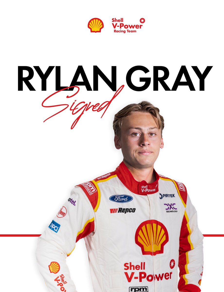 ShellVPowerRT's tweet image. ✍️ Welcome aboard, Rylan Gray.

We’re thrilled to announce the signing of the current Super2 Series leader. Rylan will line up alongside Brodie Kostecki in 2026 as the newest member of the Shell V-Power Racing Team.