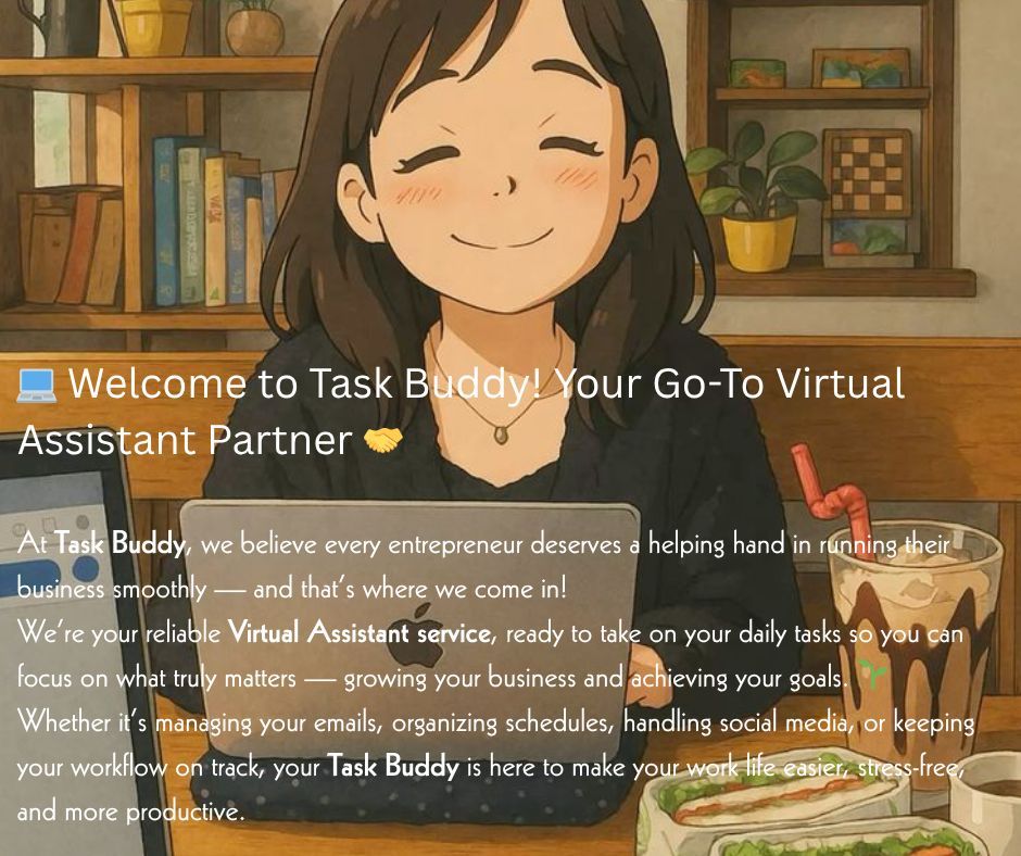 your_taskbuddy's tweet photo. Hi! I’m your go-to Virtual Assistant, ready to make your workday smoother and stress-free. 💼 Let’s get things done together!
 #virtualassistantlife #ProfessionalSupport #meetyourtaskbuddy https://t.co/zygkZjw9dt