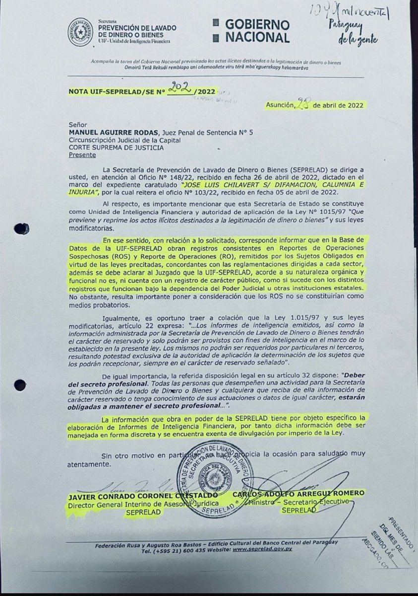 <a href="/hectordalegre/">Hector Alegre, MAPyG</a> <a href="/MinPublicoPy/">Fiscalía Paraguay</a> <a href="/CONMEBOL/">CONMEBOL.com</a> Acá tienen las pruebas que el Pdte actual de la Conmebol recibió dinero de la gestión de Leoz y la Seprelad dice que tiene registrados Operaciones Sospechosas que el MinPublico jamás investigó mi denuncia contra Alejandro Domínguez.Recibio dinero de la gestión de Leoz y hoy acusa