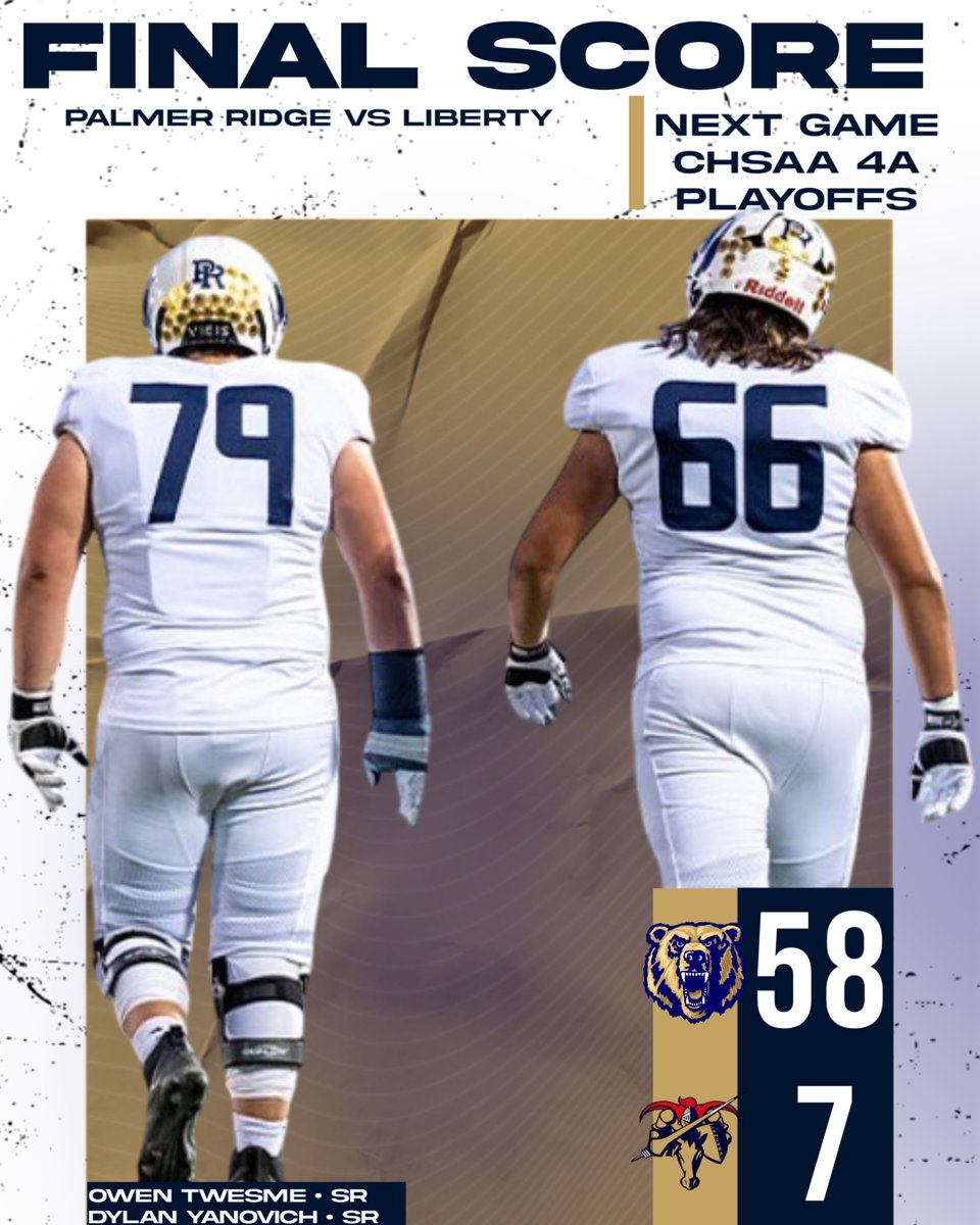 Bears take care of business with a 58-7 win over the Liberty Lancers. They now will wait for the CHSAA Playoff brackets to be revealed on Sunday.
#SkoBears