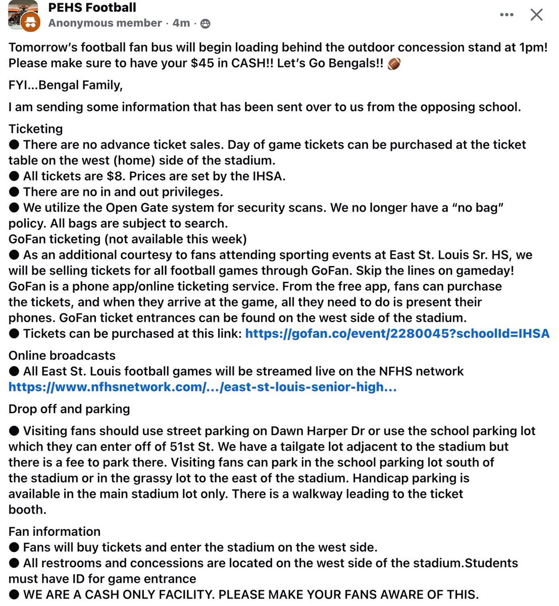 PEHS Boosters tweet media