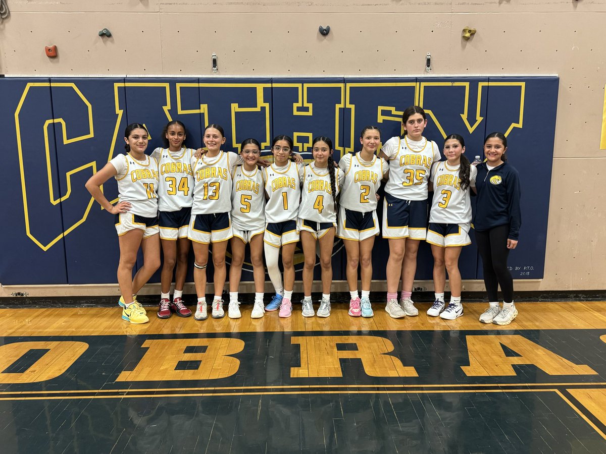Athletics_CMS1's tweet photo. 🏀 Congratulations, Lady Cobra Basketball! 🏀

What an incredible night for our girls basketball program! All four teams came away with victories over Garcia Middle School! 💪🔥
Starting the season strong with a clean sweep and showing what hard work, teamwork, and determination can do. 

We’re so proud of every player and coach for setting the tone early. Now it’s on to next week. Let’s keep the momentum going! 💙💛 #ALLIN.