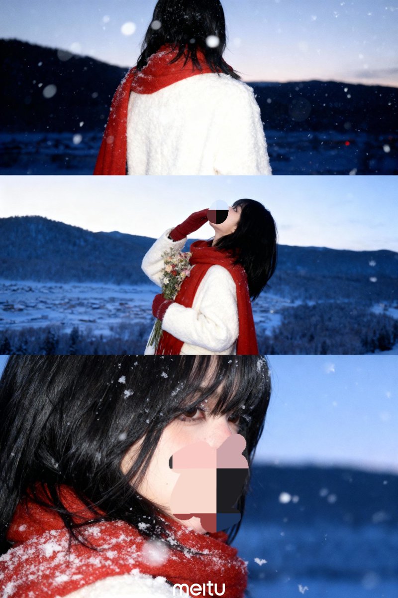 第一次摸到雪 冷冷der OHO
拿自己的照片小玩一下XDDDD

濾鏡：美圖秀秀