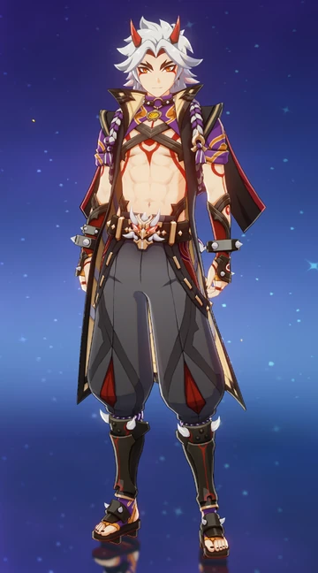 Varka so bulky meanwhile Itto is so sad 😭 Give Itto Varka's shoulders plleeeeassse #miHoYo #Varka #Itto #GenshinImpact