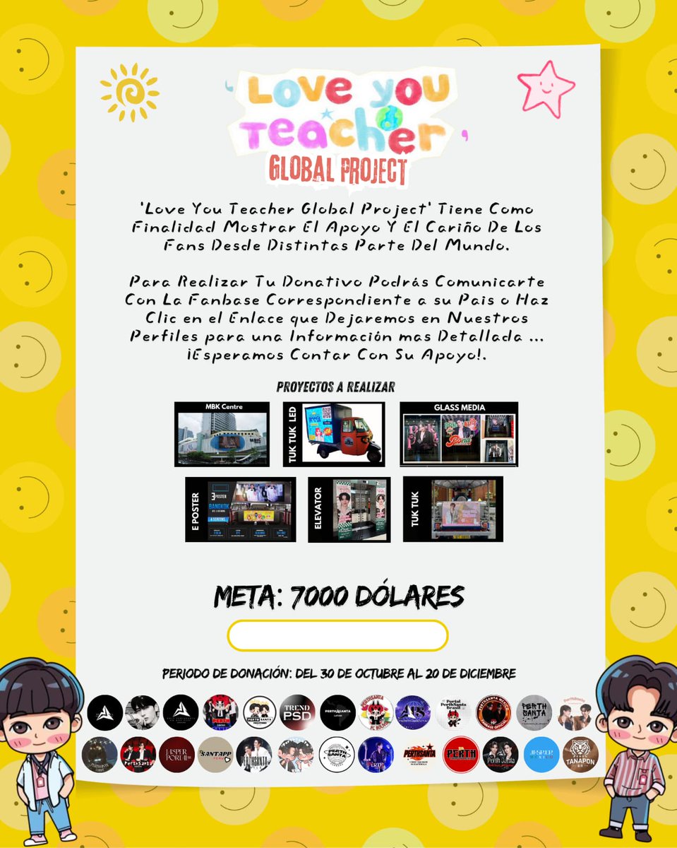 OnlyPSsm's tweet image. ¡El amor por Perth y Santa es GLOBAL! 🌍💖 Presentamos el #GlobalProject de fans para dar la bienvenida a LOVE YOU TEACHER con todo el cariño de más de 20 casas y fandoms unidos. ¡Prepárate para apoyar a nuestros chicos!

¡Colabora hoy mismo! 🔗 Link de pago: 

+++ 

#PerthSanta