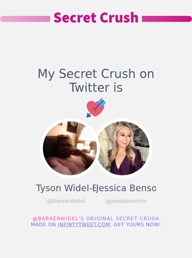 BarkerWidel's tweet photo. My Secret Crush on Twitter is @jessbensontv

➡️ https://t.co/IPI7j3ldXx https://t.co/XHkn5l80Ua