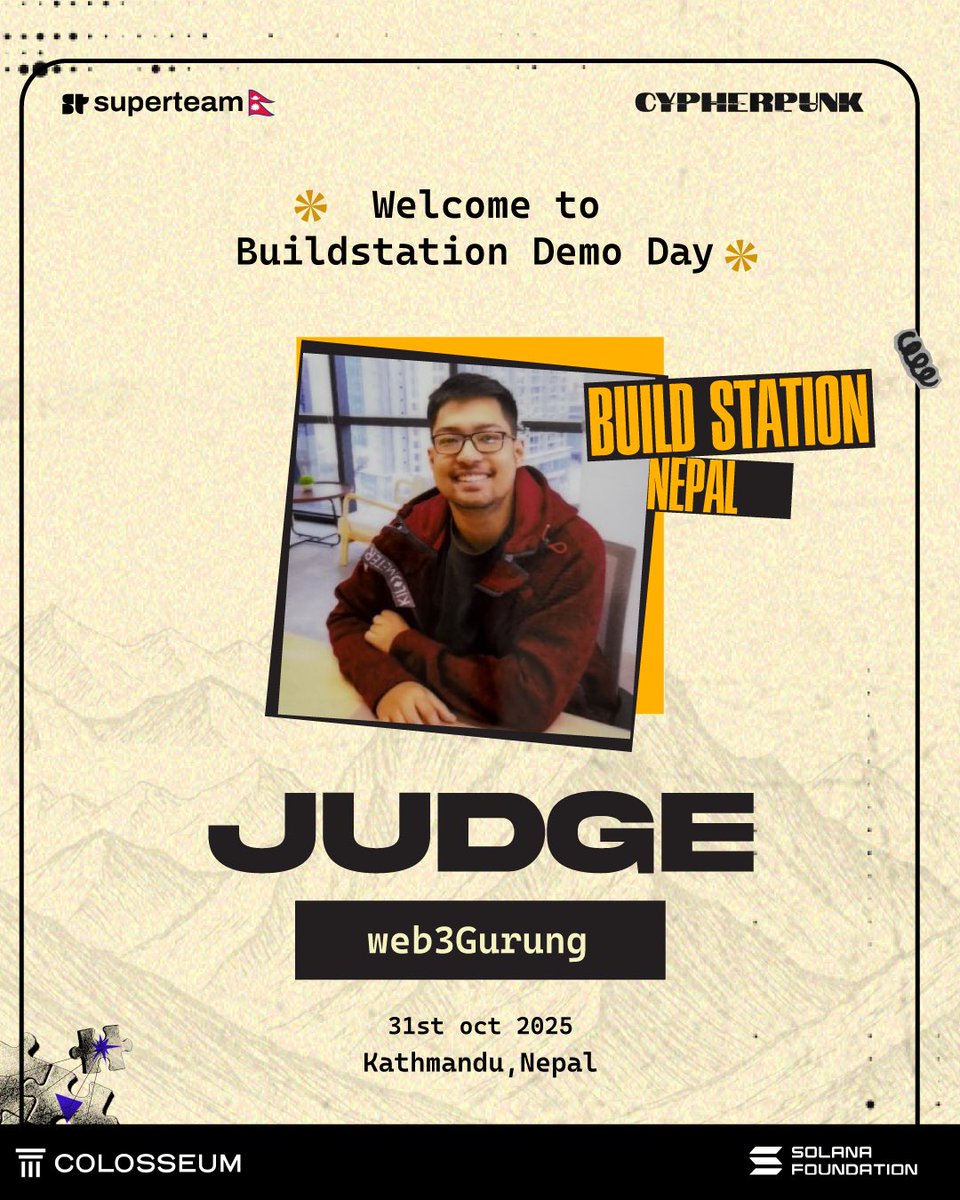 web3Gurung's tweet image. super happy to become a part of @SuperteamNP&apos;s buildstation demo day! 

thanks to @Ronak0010 and the team for this opportunity :)