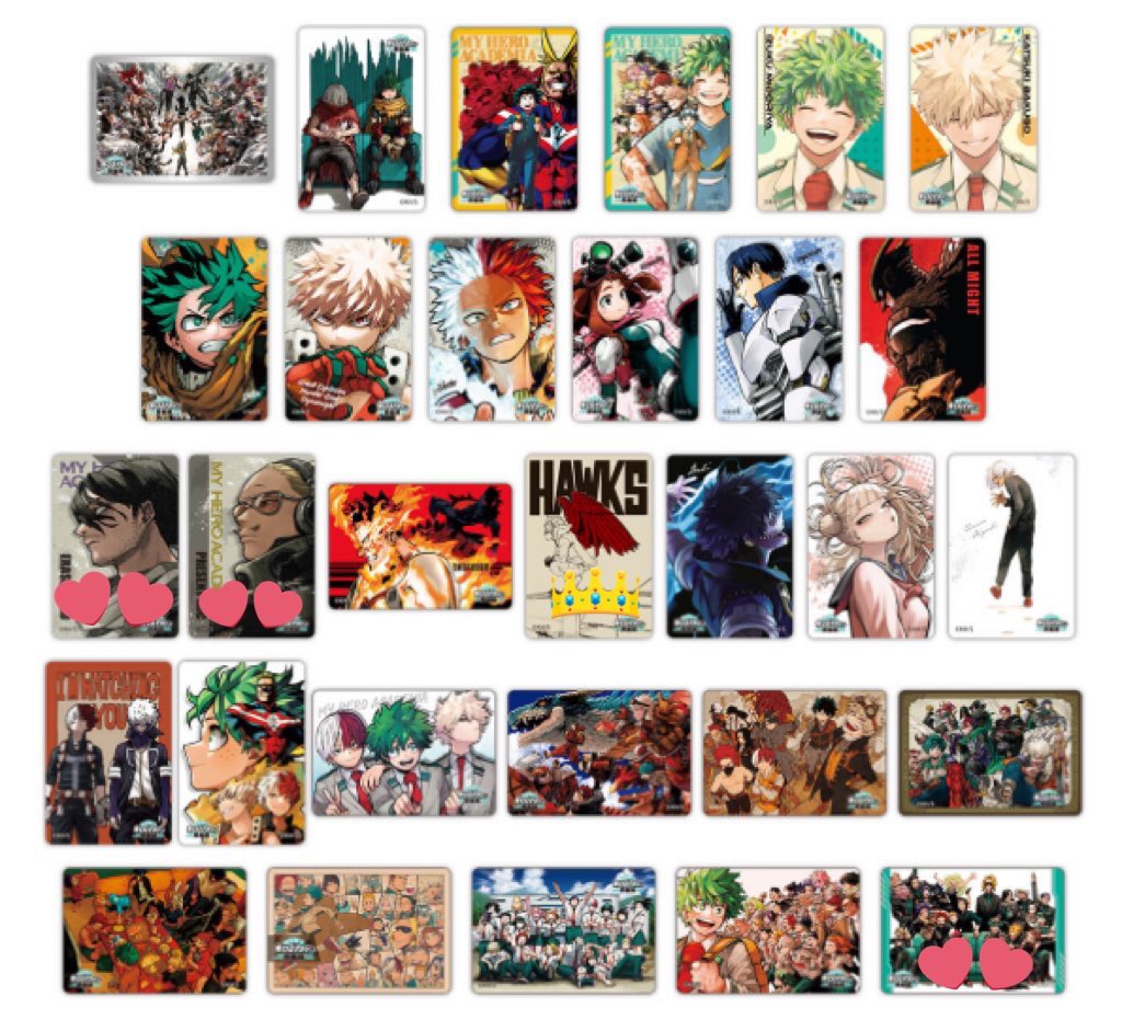 _saka_tr's tweet photo. 交換 僕のヒーローアカデミア ヒロアカ 原画展 ヒロアカ展 

譲
箔押しクリアカード 緑谷 心操
マグネットステッカー 荼毘 集合 

求 画像2.3 👑💕＞異種 相澤 ホークス

👑含む交換のみ
一点〜お気軽にお声掛けください https://t.co/RqINvmLufS
