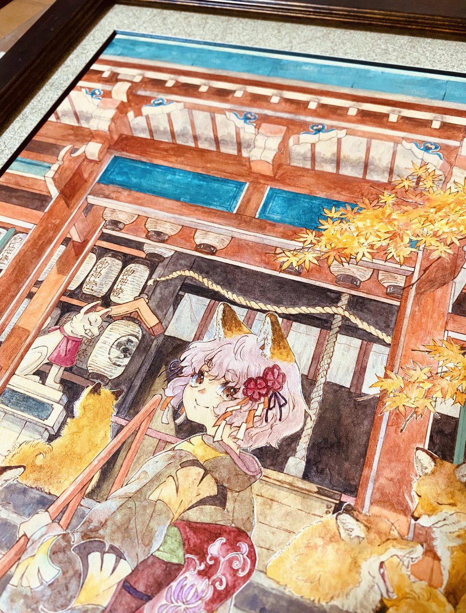 🪭展示会お知らせ🪭

🍁狐たちの隠れ里🦊
2025/11/1-11/9
Gallery glad.様(大阪)

メインビジュアル含む原画2点、フレームレス3点、ポストカードなどなど

狐の作品が集まる素晴らしい展示会🍁
隠れ里へぜひお越しください🦊♡

⚠️初日の開廊時間に変更があります(リプへ)

#狐たちの隠れ里 