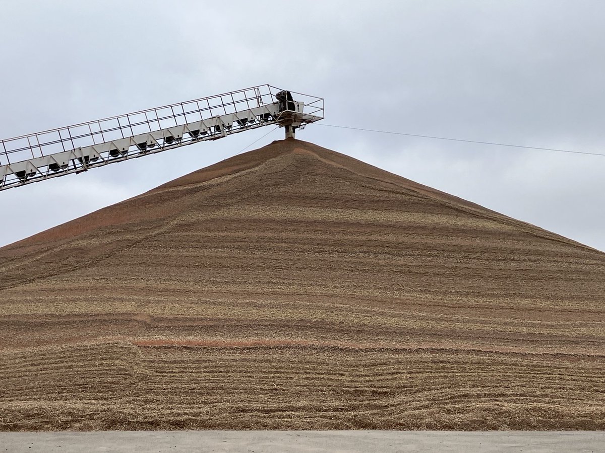 EvanFust's tweet photo. Milo bunkers sure have an interesting appearance…the sedimentary rock of the cropping world  #harvest25 https://t.co/xBHR7H8qDQ