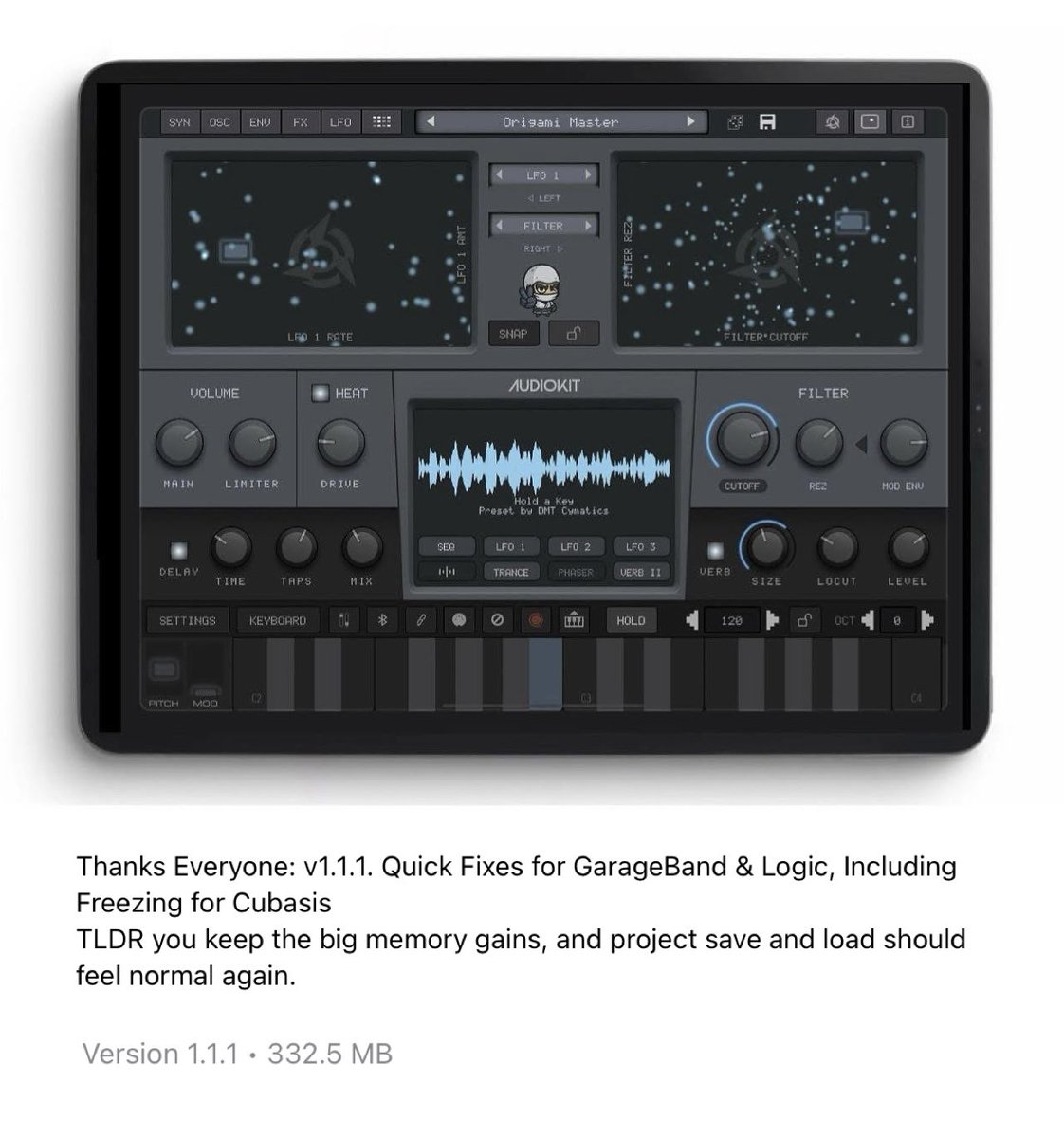 🚨Plugin Update🚨 <a href="/AudioKitPro/">AudioKit Pro</a> has updated ‘Viral Synth T2x’ to v1.1.1!! Update contains quick fixes for GarageBand &amp; Logic, Including Freezing for Cubasis. Update yours now in the App Store!!

apps.apple.com/us/app/viral-s…